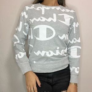 Grey and white champion jackets